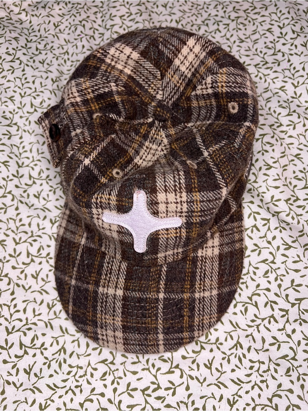 Tombogo wool-blend plaid baseball cap! - Picture 2 of 6